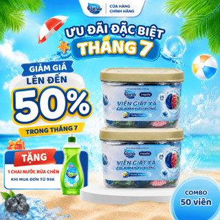 Combo 2 Hộp Viên Giặt Xả Clara 3in1 Hương Quả Mọng & Hoa Phấn 25 Viên VGLH01, Sạch Sâu, Khử Mùi, Lưu Hương Thơm Mát