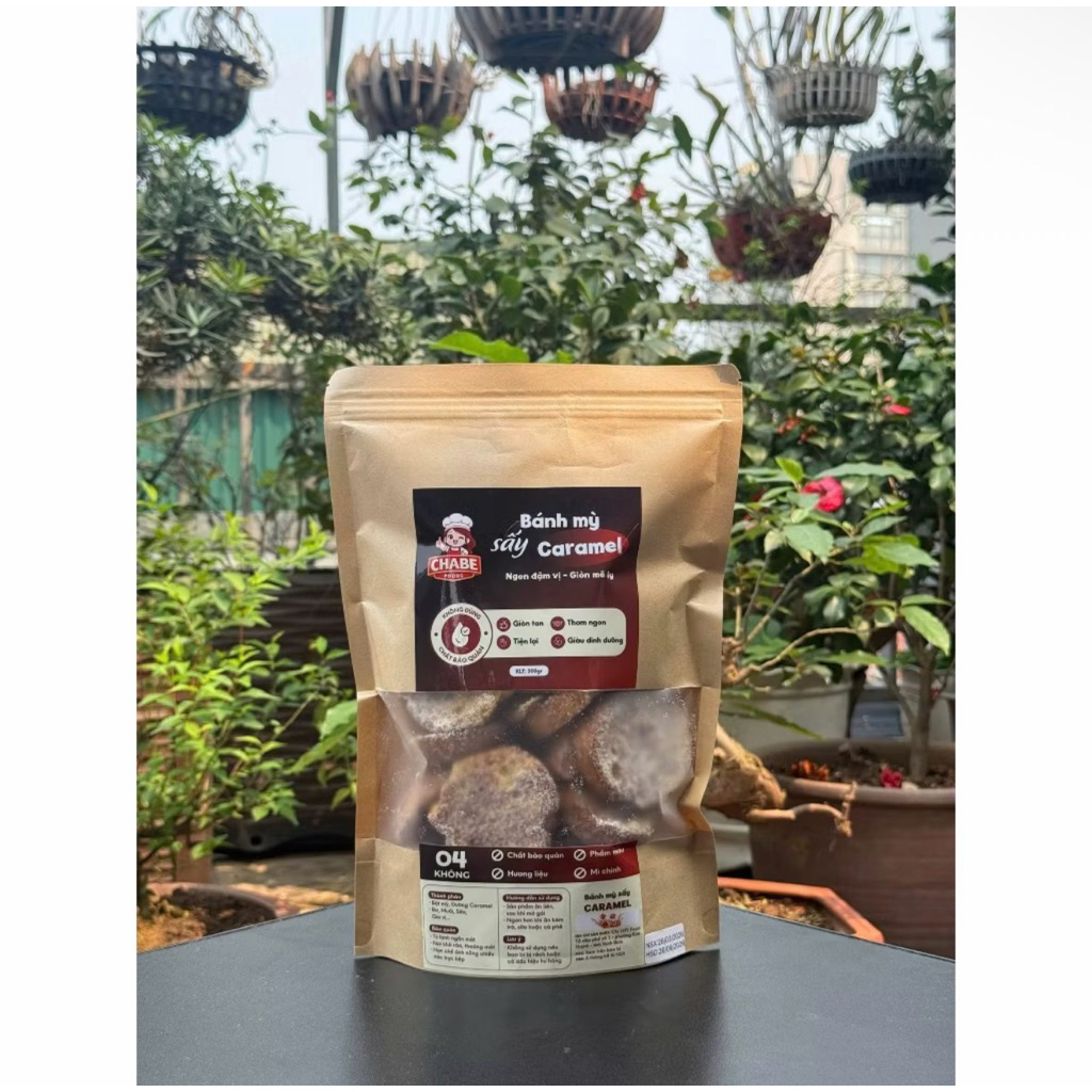 Bánh Mì Sấy Caramel Chabe ròn rụm 300G