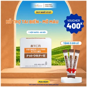 Hỗ trợ người tai biến, mỡ máu NATTOKINASE Jintan Nhật Bản - Hộp 60 gói