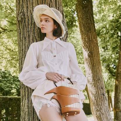 Áo Sơ Mi Nữ Trắng Tay Phồng Phối Ren Oversize - Dear José - FALLING FOR YOU ORGANZA BLOUSE | BigBuy360 - bigbuy360.vn