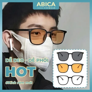 Mắt kính râm mát thời trang nữ nam mắt không độ chống UV400 tia bức xạ phong cách Hàn Quốc siêu hot đẹp giá rẻ ABICA 266