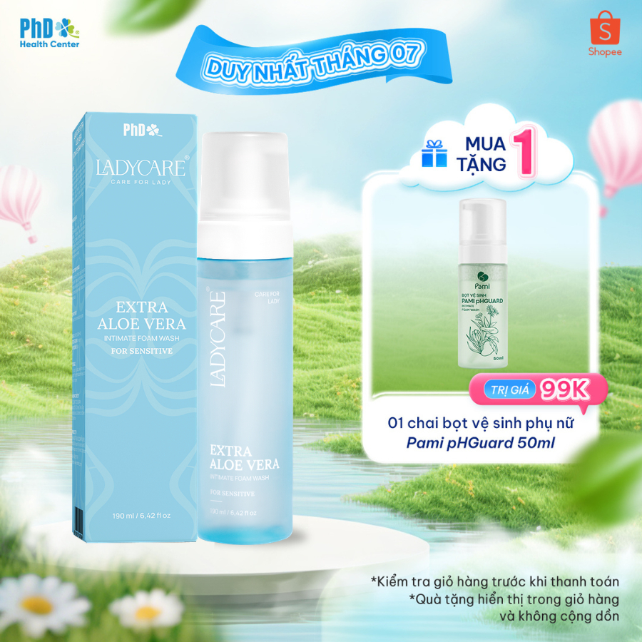 Dung Dịch Vệ Sinh Phụ Nữ Dạng Bọt Cao Cấp Ladycare Classic Và Ladycare Extra Aloe Vera