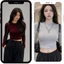 Áo thun nữ tay dài tôn dáng AT-04 chất liệu cotton, Áo phông cổ tròn basic ôm body