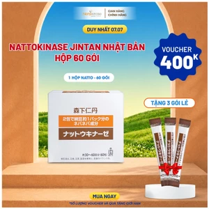 Hỗ trợ sức khoẻ tim mạch NATTOKINASE Jintan Nhật Bản - Hộp 60 gói