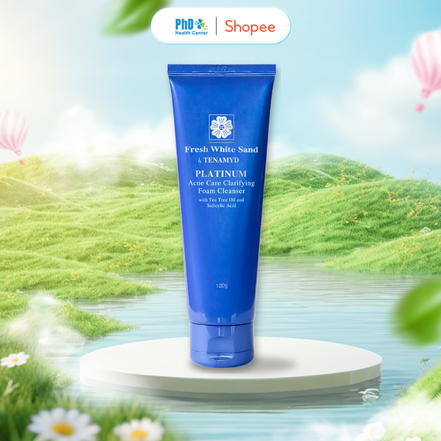 Sữa Rửa Mặt Trắng Da Tenamyd Fresh White Sand I, II, III Tuýp 120g - Sữa Rửa Mặt Làm Sạch Sâu