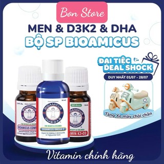 Combo vi chất BIOAMICUS tặng xe chòi chân cho bé
