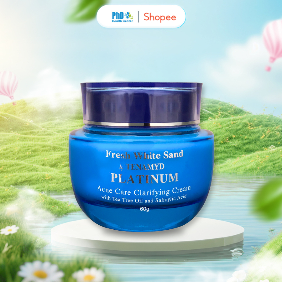Kem Dưỡng Tenamyd Platinum Acne Care Clarifying Cream Làm Dịu Và Cải Thiện Vùng Da Có Mụn 60g