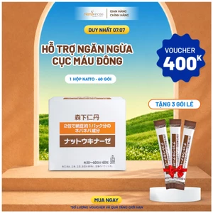 Hỗ trợ tim mạch, tai biến NATTOKINASE Jintan Nhật Bản, hộp 60 gói