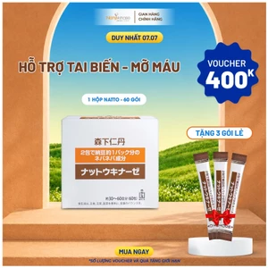 Hỗ Trợ Hạ Mỡ Máu NATTOKINASE Jintan Nhật Bản - Hộp 60 gói