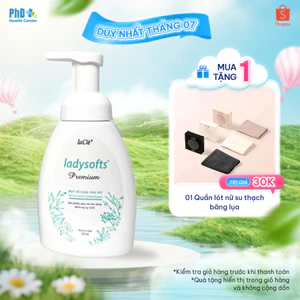 Dung Dịch Vệ Sinh Phụ Nữ Dạng Bọt Ladysofts Premium Làm Sạch Và Duy Trì Độ pH Tự Nhiên 100ml - 250ml