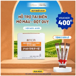 Ngừa Đột Quỵ, Tai Biến - NATTOKINASE Jintan Nhật Bản - Hộp 60 gói