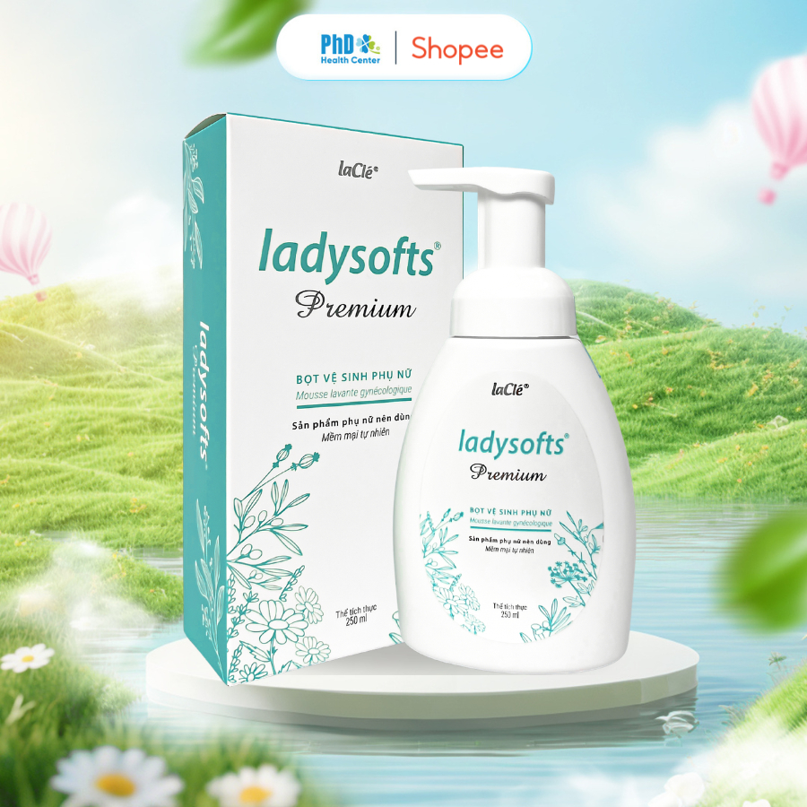 Dung Dịch Vệ Sinh Phụ Nữ Dạng Bọt Ladysofts Premium Làm Sạch Và Duy Trì Độ pH Tự Nhiên 100ml - 250ml