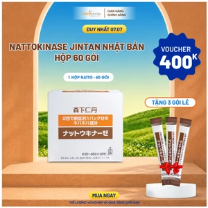 Dành cho người tai biến, mỡ máu NATTOKINASE Jintan Nhật Bản, hộp 60 gói