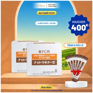 Giảm Mỡ Máu, Phòng Ngừa Tai Biến NATTOKINASE Nhật Bản - (Combo 2 Hộp 60 Gói)