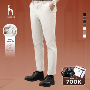 Quần dài nam CHINOS vải Kaki nhung cao cấp, co giãn, mềm mịn, trẻ trung, thanh lịch - HUSSIO