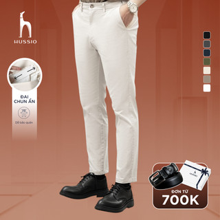 Quần dài nam CHINOS vải Kaki nhung cao cấp, co giãn, mềm mịn, trẻ trung, thanh lịch - HUSSIO
