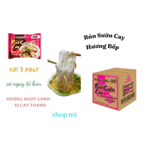 Thùng 16 gói Bún sườn cay Hương Bếp 72gr - Hương ngọt lành vị cay thanh