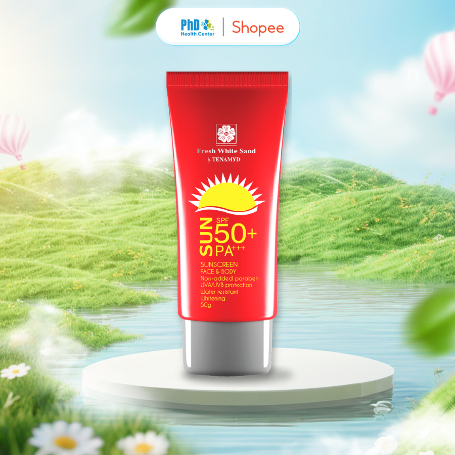 Kem Chống Nắng Trắng Da Tenamyd Fresh White Sand SPF 50+/PA+++ Tuýp 50g