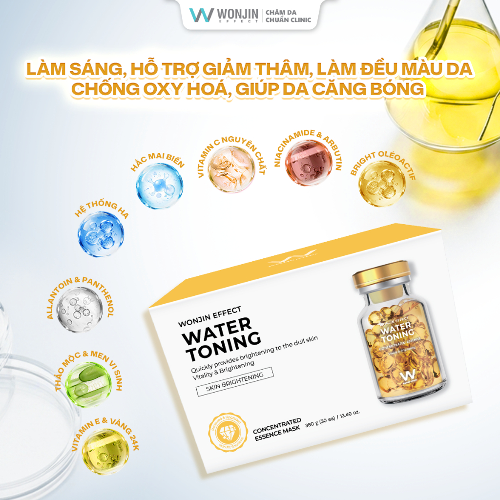 [DEAL HOT] Hộp 30 Mặt Nạ Giúp Dưỡng Da Chuẩn Clinic Mỗi Ngày WonJin Effect Mask 350g (hộp 30 Mask)