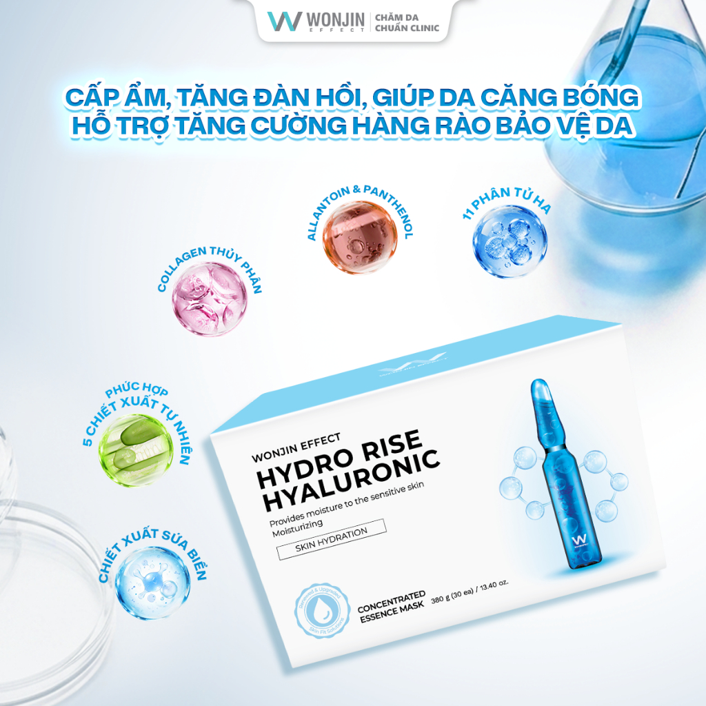 [DEAL HOT] Hộp 30 Mặt Nạ Giúp Dưỡng Da Chuẩn Clinic Mỗi Ngày WonJin Effect Mask 350g (hộp 30 Mask)