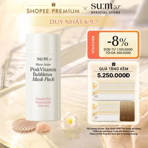 Mặt nạ sủi bọt hồng su:m37 Micro Active Pink Vitamin Bubbletox Mask Pack