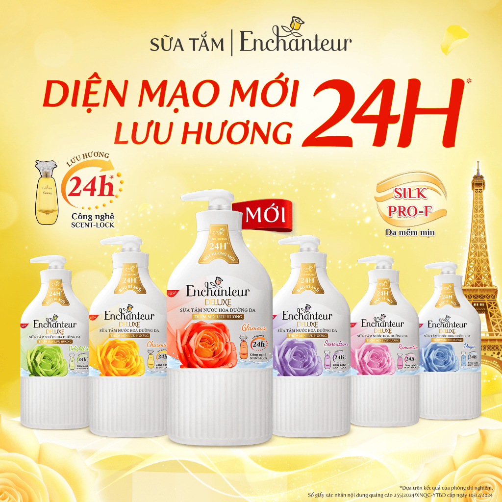 [SVIP] Sữa tắm hương nước hoa Pháp Enchanteur Deluxe 650g / 900g - Mềm mịn như lụa Lưu hương 24H