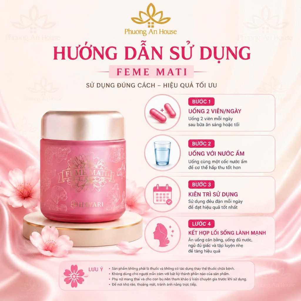 Viên Uống Feme Mati Hayari Nhật Bản Men Vi Sinh Hỗ Trợ Cân Bằng Hệ Vi Sinh Nữ 45 viên