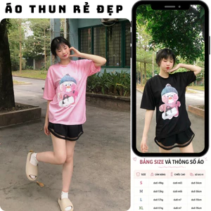 Áo thun, phông VỊT MÁ HỒNG Áo tay lỡ tshirt cổ tròn UNISEX nam nữ Cotton oversize form rộng
