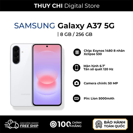 Điện thoại Samsung Galaxy A37 5G 8GB/256GB - Hàng Chính Hãng Samsung Việt Nam