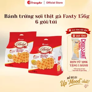 Combo 2 Bánh trứng sợi thịt gà Fasty túi 156g - Tràng An chính hãng