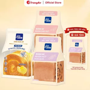 Bánh mì ngàn lớp Handy thơm ngon siêu mềm nhân đậu đỏ, nhân mứt hoa quả 80g | HSD 4 tháng