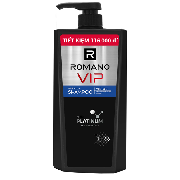 [SVIP] [Dung Tích Lớn] Dầu gội nam Cao Cấp Romano VIP Passion / Vision mùi Hương Bí Ẩn Nam Tính 830G