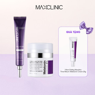 Bộ Đôi Kem Dưỡng Melatonin Cho Da Lão Hóa Maxclinic Time Return Melatonin Eye Cream 20g và Melatonin 5% Cream 50g