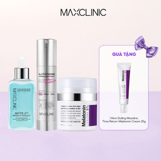 Bộ Sản Phẩm Dưỡng Ẩm Da Chuyên Sâu Maxclinic [Water Lift Ampoule 100ml + Ampoule Shot Daily 50ml + Melatonin Cream 50g]