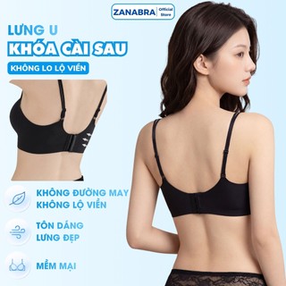 Áo ngực nữ su đúc cao cấp không gọng cup 3D nâng ngực, Áo lót nữ mút mỏng 1.5cm dây đôi phối ren ZANABRA A2606
