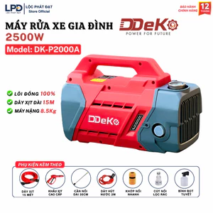 Máy rửa xe gia đình 2500W DEKO DK-P2000A lõi đồng, lưu lượng 10 lít/phút, Áp lực nước 120 Bar