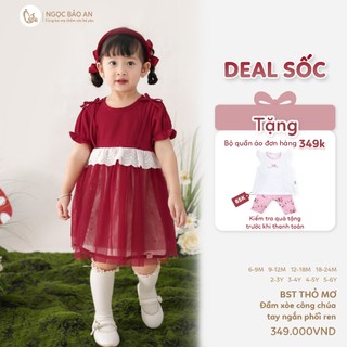 NBAN (6M-6Y) Đầm bé gái xòe công chúa, đầm váy trẻ em dễ thương mềm mát cho bé đi chơi-THOMO8.25
