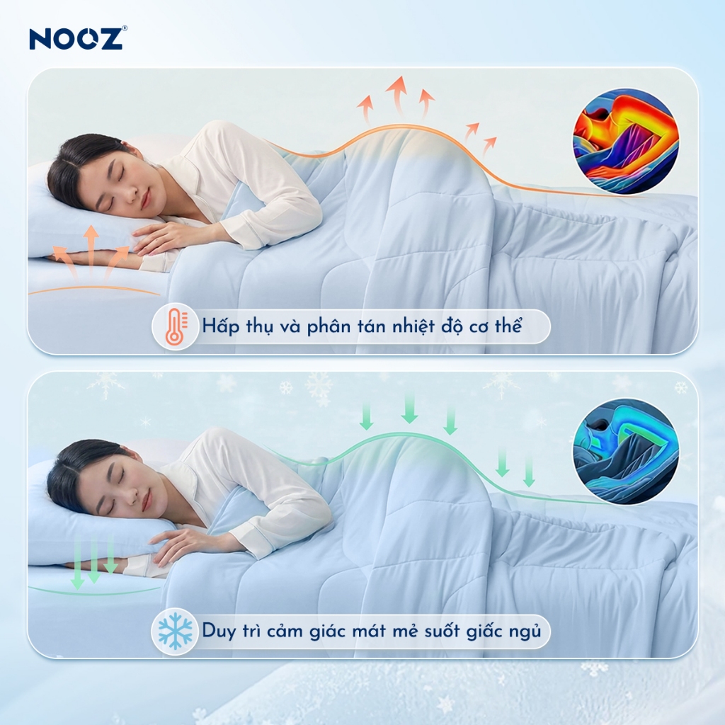 Chăn Lạnh NOOZ Icesilk N4 Mền Điều Hoà Lõi Bông Mỏng Nhẹ Vải Mát Lạnh NOOZ Home Goods Bedding | BigBuy360 - bigbuy360.vn