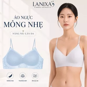 Áo ngực cao cấp su nữ vân sọc đệm mút mỏng nhẹ 3D nâng đỡ ngực tự nhiên LANIXA A925