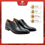 Giày tây nam Oxford Pierre Cardin da bò thật, thiết kế sang trọng, đế gỗ cao cấp, có chống trượt - mã 375 — ảnh 1