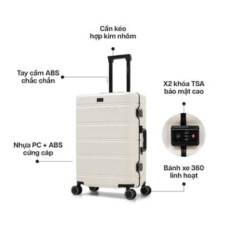 [⚡️SIÊU PHẨM MỚI] Vali Khoá Khung MIAvn Larita FREM - Size 20/24/28, Chất Liệu PC/ABS Cao Cấp, Khóa Khung Số TSA Bảo Mật