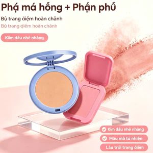 OUHOE Phấn chống nước lâu trôi Mặt Bột Matte Dộ Che Phủ Cao Kiềm Dầu Lâu Trôi Chống Thấm Nước