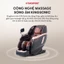 Ghế massage Kingsport Deluxe G25 Sonic, 20 bài massage tự động, công nghệ cảm biến hiện đại.