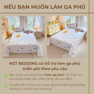 Bộ ga giường và vỏ gối Cotton Đũi Windy M2T BEDDING - bộ gồm 1 ga giường và 2 vỏ gối nằm, mềm, mịn, mát