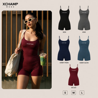 [ DEAL MỞ BÁN ] XCHAMP MODE SnatchFit Jumpsuit Tập Gym Nữ Nâng Mông , Dây Silicon Chống Trượt JUMP01