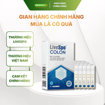 Men Vi Sinh Hỗ Trợ Đại Tràng, Tiêu Chảy, Táo Bón LiveSpo Colon Hộp 10/15 Ống