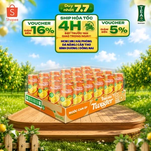 Thùng 24 Lon Nước Trái Cây Twister Cam (320ml/lon)