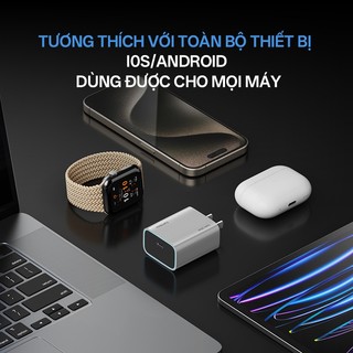 Củ Sạc GaN CUKTECH A18C 1C | Cống Suất 30W | Hỗ Trợ Sạc Nhanh | Thiết Kế Nhỏ Gọn | Bảo Hành 18 Tháng