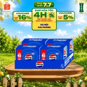 Thùng 24 Lon Nước Ngọt Giải Khát Có Gaz Pepsi (235ml/lon)