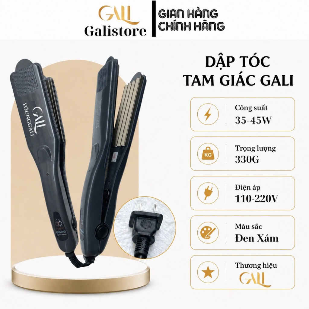 Máy dập xù GALI bấm xù , bấm phồng tạo kiểu tóc làm phồng chân tóc bản to cao cấp younggali - PL-288 Galistore